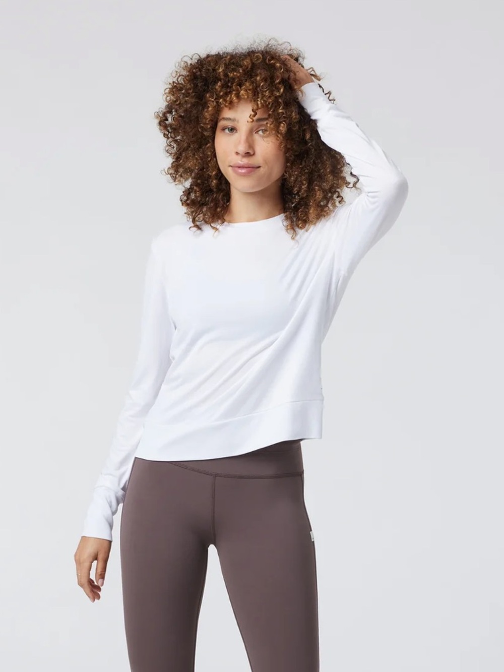 Vuori Day Dream Crew Long-Sleeve Top in White
